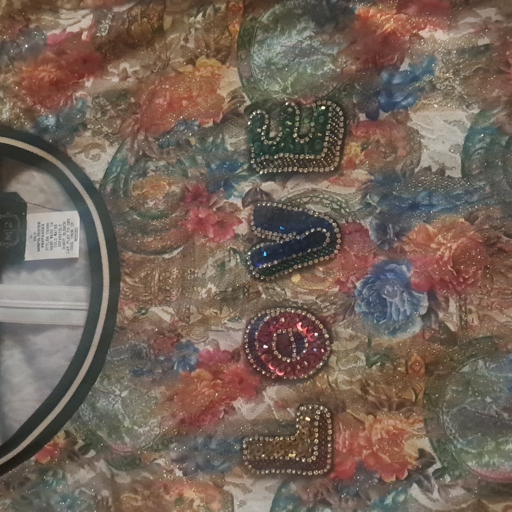 M2 Sequence And Shimmer Floral Design Zip Back To… - image 2